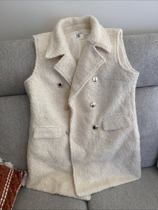Altar'd State Jackets & Blazers - Altar'd State Cream Double-Breasted Vest oversized fit